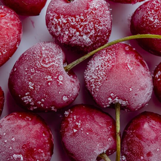 fruta escarchada